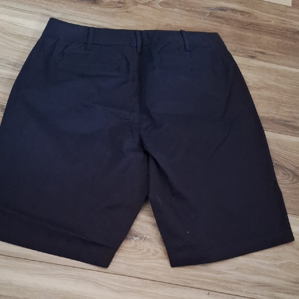 Quince Organic Stretch Cotton Chino Bermuda Shorts Black 8 NWT - Picture 4 of 4